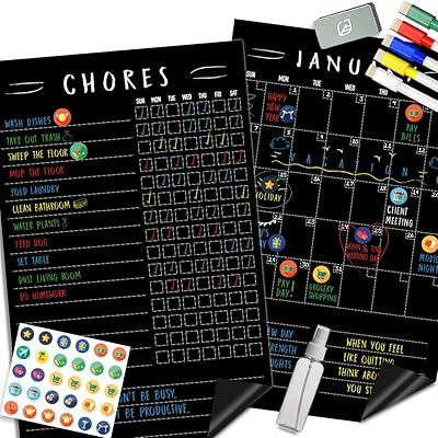 Buy Magnetic Behavior Chalkboard Rewards Chore Chart Set Multiple Kid 