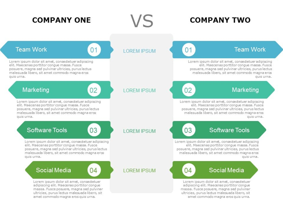 Company Comparison Chart PowerPoint Template