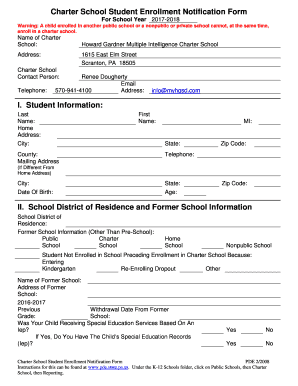 Fillable Online Howard Gardner Multiple Intelligence Charter School Fax 
