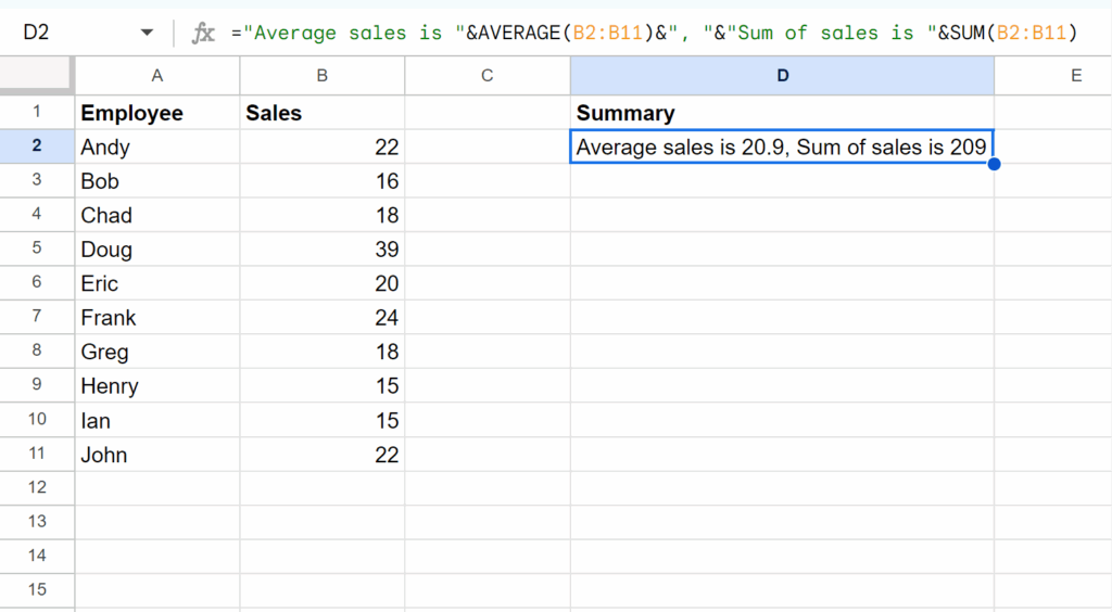 Google Sheets How To Use Multiple Formulas In One Cell