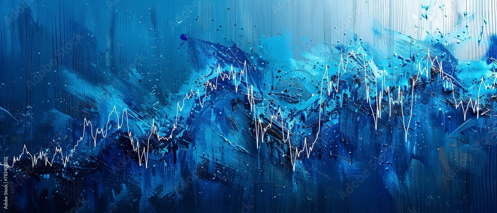 Investor 39 s Eye View Of Multiple Stock Charts Blue Tones Detailed 