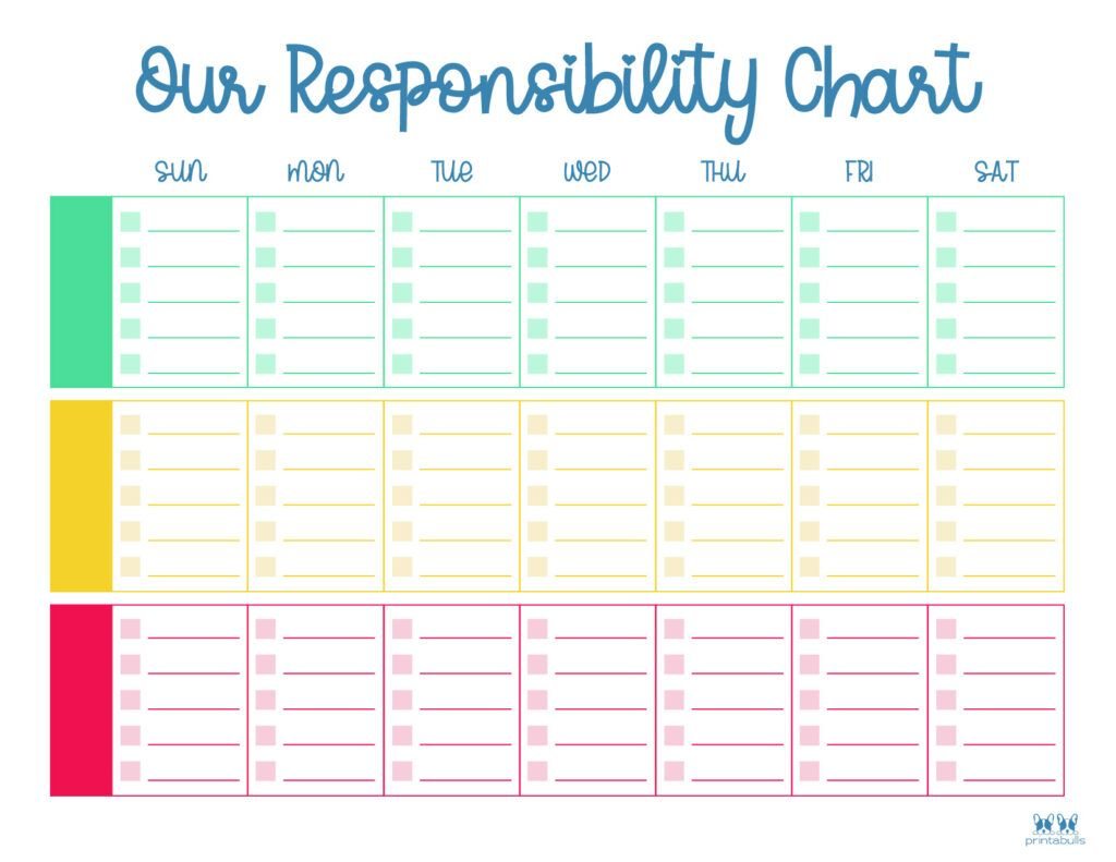 Multiple Children Chore Charts 10 Free Printable Charts Printabulls 