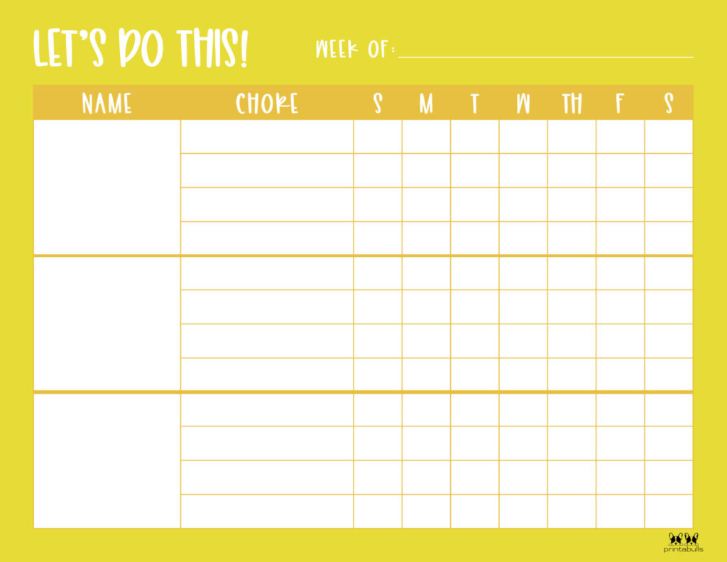 Printable Chore Charts For Multiple Children Chore Chart FREE Printable
