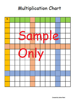STAAR Accommodations Blank Multiplication Chart By Mrs Noel 39 s Math Madness
