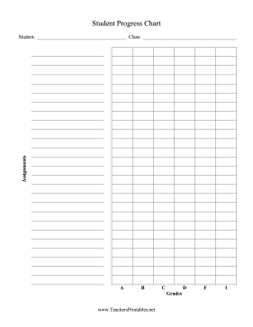 Student Progress Chart Teachers Printable Worksheets Library