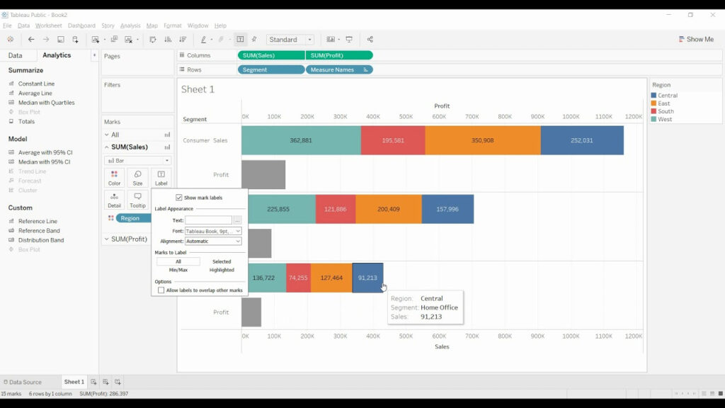 Tableau Side By Side Bar Chart